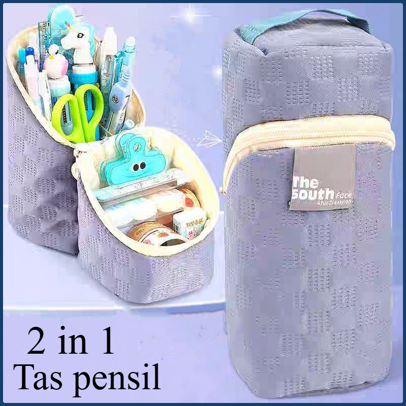 

Tas Pensil Berkapasitas Besar, 2-in-1 Kompartemen, Bisa Dibuka dari Dua Sisi, Cocok untuk Siswa
