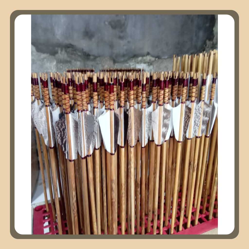 Arrow Anak Panah Bambu Petung Vanes Bulu Kalkun