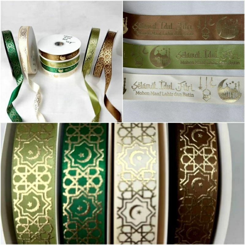 

1 Meter (BUKAN 1 Roll) - 3.8 cm | Pita Idul Fitri Premium | PITA LEBARAN