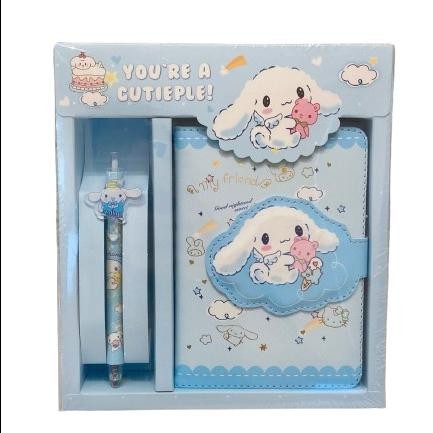 

READY Diary sanrio set my melody cinnamoroll buku jurnal dgn gel pen - cinnamoroll