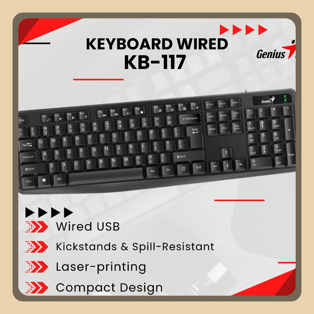 Keyboard Genius 117 USB Genius KB 117 Keyboard murah Genius 117 USB