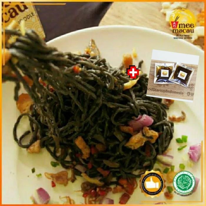 

[PAKET LENGKAP 10 PORSI] MIE HITAM CHARCOAL ARANG JEPANG + BUMBU SEHAT