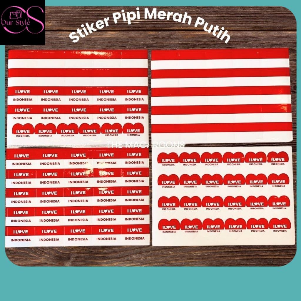 

Serba Agustus / 25 Pcs Stiker Pipi Bendera Merah Putih / Sticker Love Indonesia Face Sticker Muka 17 Agustus Kemerdekaan