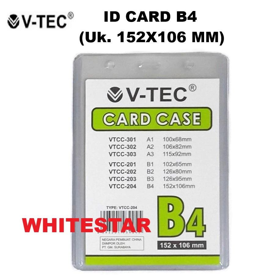 

ID card mika v-tec B4 (152x106 mm) - keplek name tag / glue card