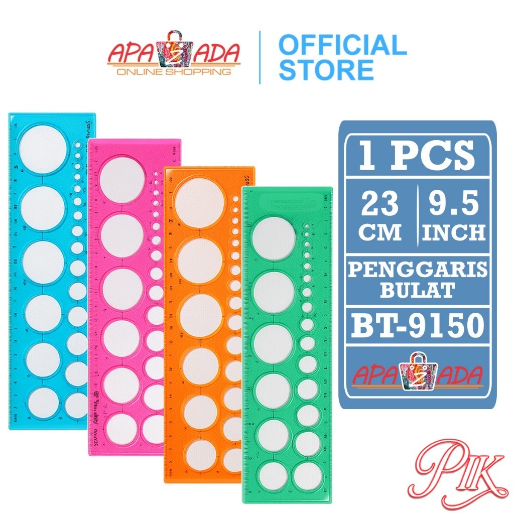 

Penggaris Lingkaran Bulat [1 Pcs] / Garisan Cetakan Bulat / Round Shape Ruler BT-9150