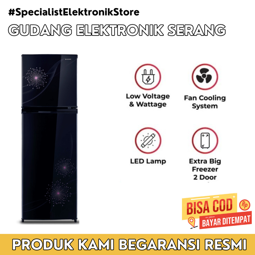 KULKAS SHARP 2 PINTU | SJ 317MG - TANPA SALJU - KULKAS JUMBO