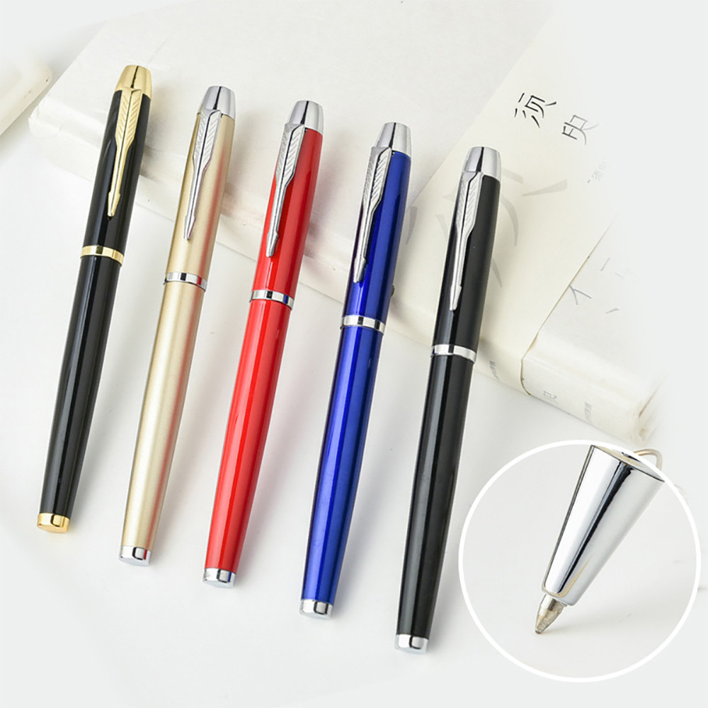 

Luxury quality Stainless Steel Business office Signature Rollerball Pens New School student stationery Supplies Ballpoint Pen