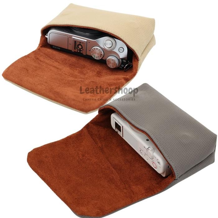 Pouch Kamera  RX100 Series ZV-1F ZV-1M2 ZV-1 HX99 WX800 WX500 G7XII G7XIII IXUS dll - Hitam