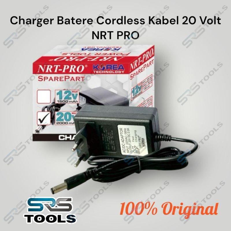NRT PRO Charger Bor Cordless 20 Volt / Cas Mesin Bor Baterai 20 V