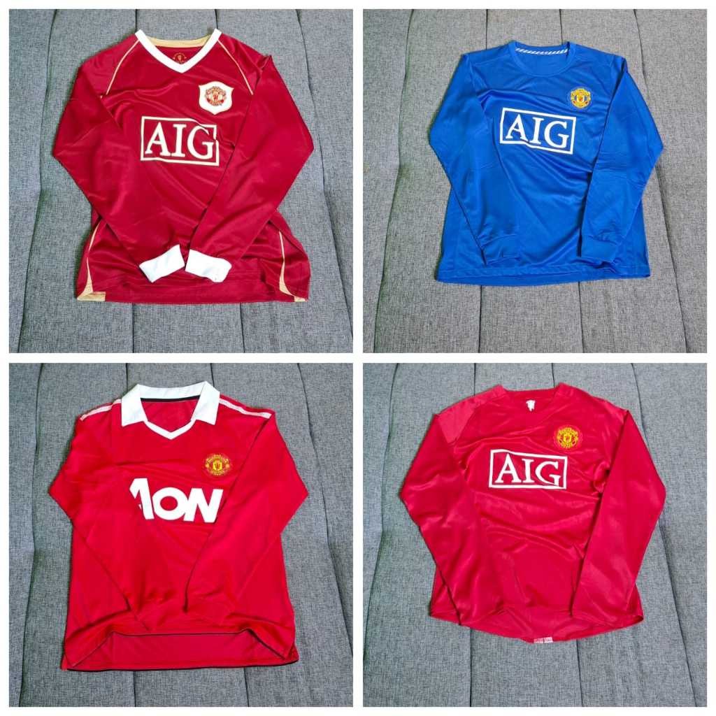 VINTAGE RETRO MU HOME AWAY LS LONGSLEEVE 2007 2008 2010 2009 JERSEY BAJU BOLA HIGH QUALITY PRIA DEWA