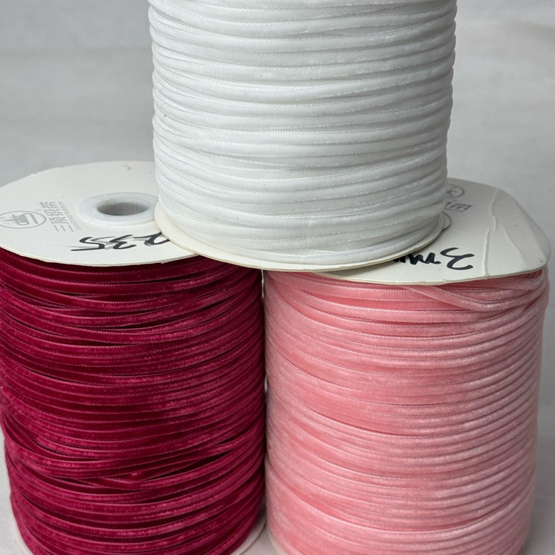 

1 YARD - 3 mm PITA VELVET BELUDRU PREMIUM || size 0.3 cm pita velvet | TALI SOUVENIR