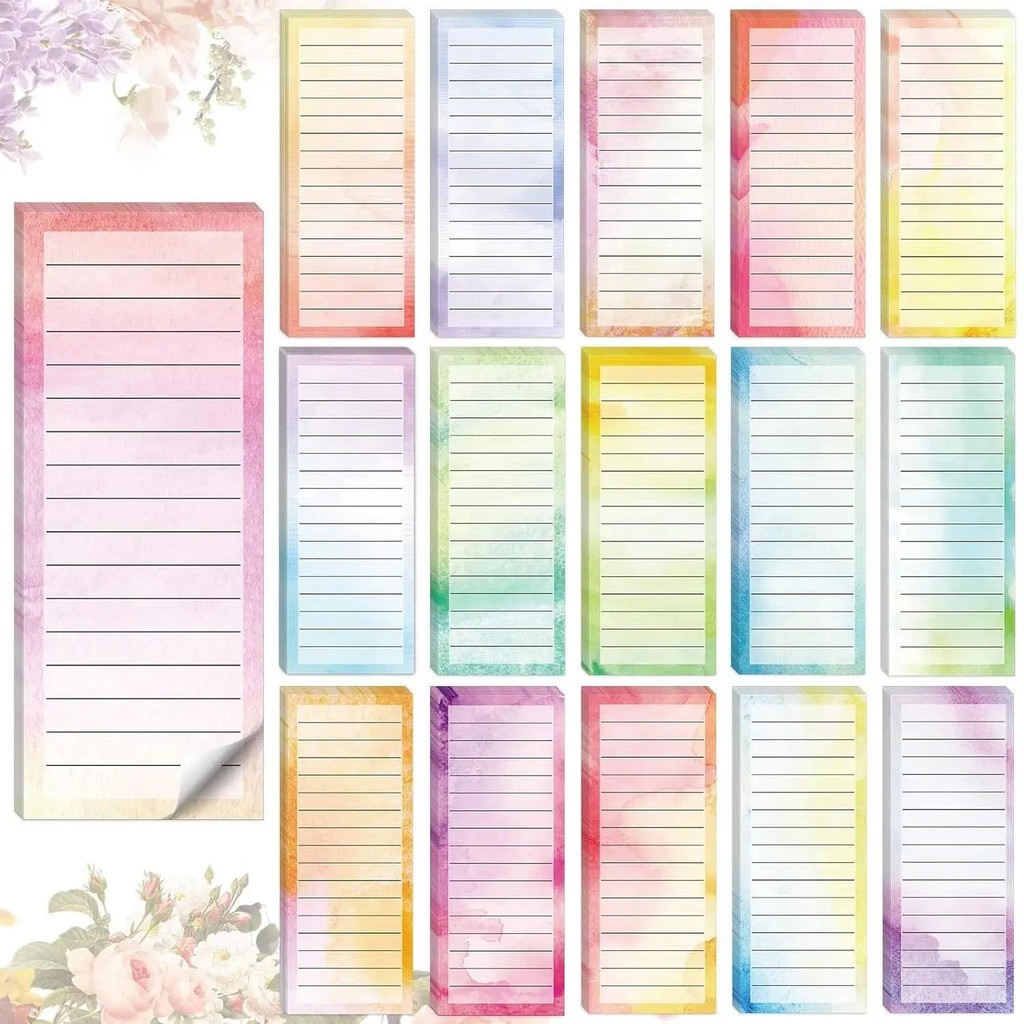 

Plant Watercolor Fridge Magnetic Notepads Cute Memo Pads Tearable Grocery Shopping List Planner To Do List schedule Notebook