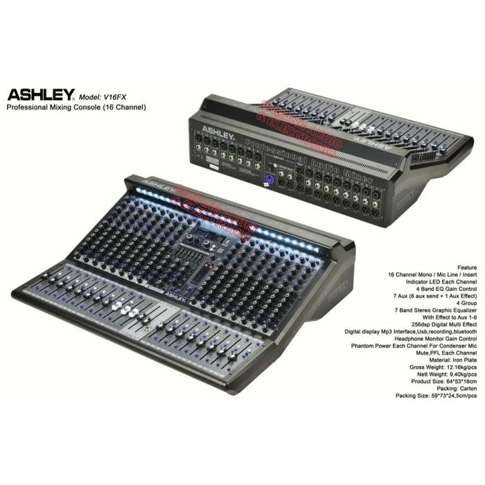 Mixer audio ashley V16FX Original 16 channel V16 FX