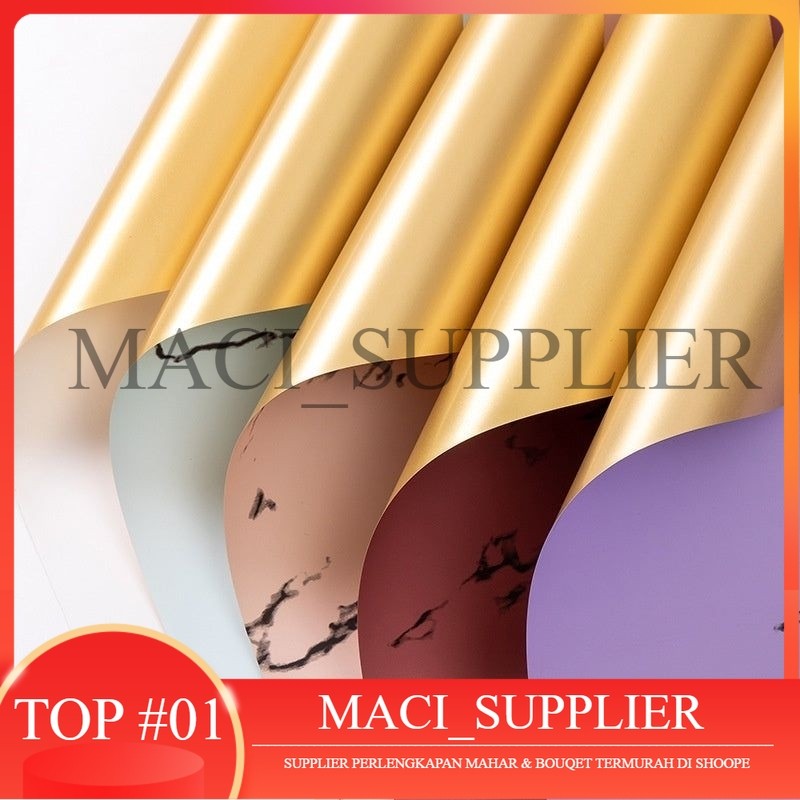 

FL19 MARMARON Kertas Bunga Paper Buket Motif Batu Marmer Abstrak Florist Cellophane