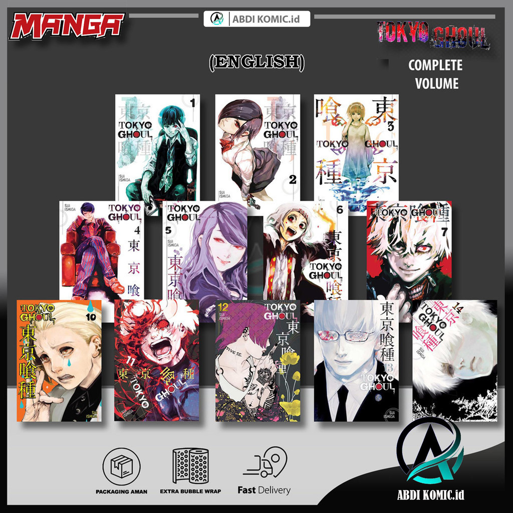 Komik Manga Tokyo Ghoul Vol 1 - 14 Completed (English)