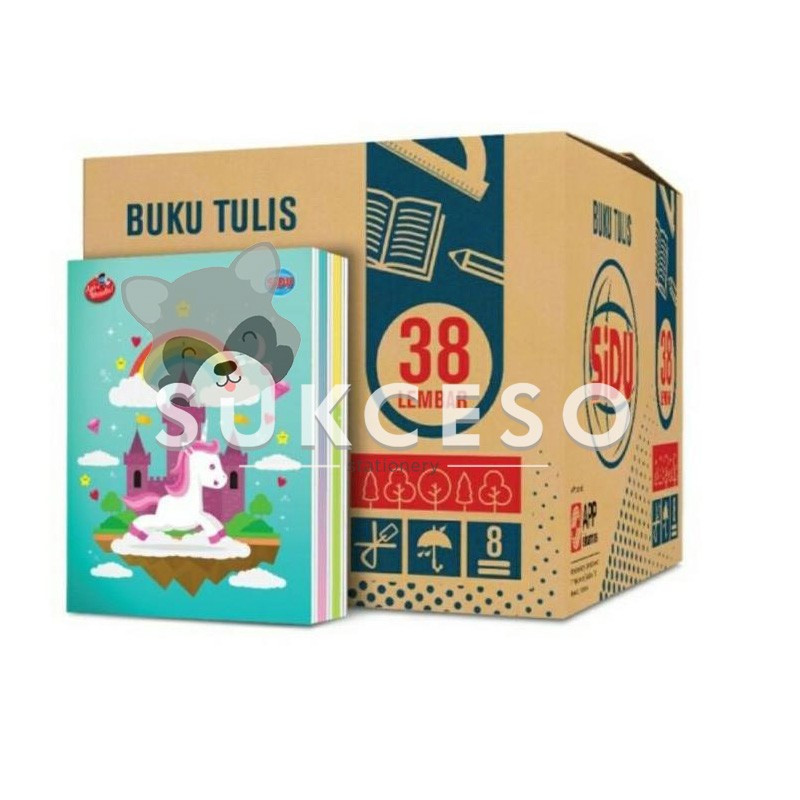 

SIDU Sinar Dunia Buku Tulis 38 Lembar / Dijual Per Pak / SIDU 38 Isi 10 Buku