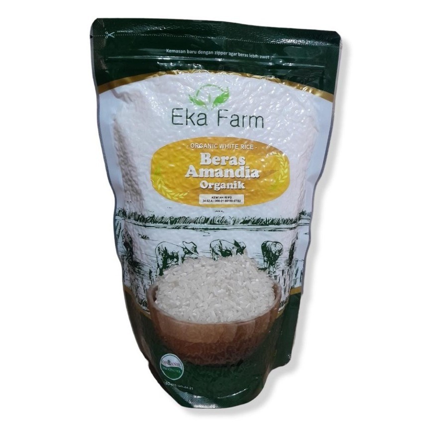 

Beras Amandia Organik Eka Farm 1 KG - Kemasan Vaccum, Pengontrol Gula Darah Lebih Baik Halal BPOM