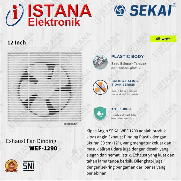 SEKAI EXHAUST FAN DINDING 12 INCH WEF-1290