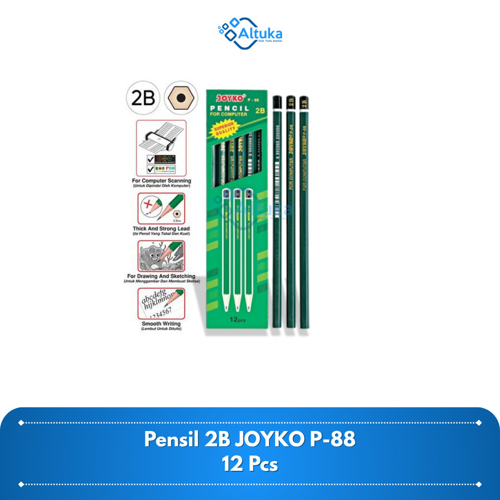 

(12pcs) Pensil 2B Joyko TIPE P-88