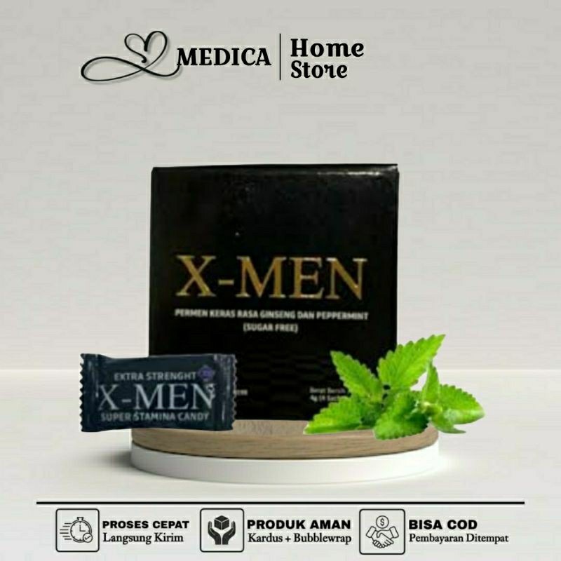 

Permen XMEN|X-MEN|XMAN Original Candy 1 Kotak Isi 4pcs Kuat-Tahan-Lama