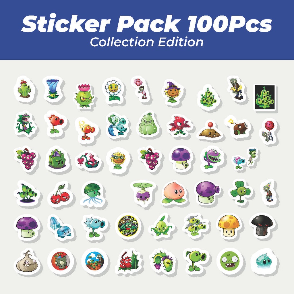 

Hot Stiker Plant VS Zombie Lucu Anti Air Stikers Berperekat Waterproof Sticker Decal Buat Motor Helm Buku Journal Koper Casing HP Laptop Botol Minum