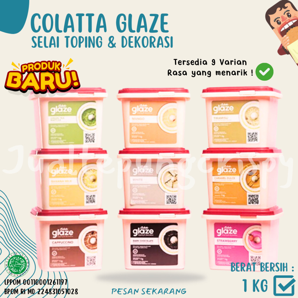 

Colatta Glaze Selai Roti / Topping Selai Colatta Glaze Premium 9 Varian Rasa 1 Kg