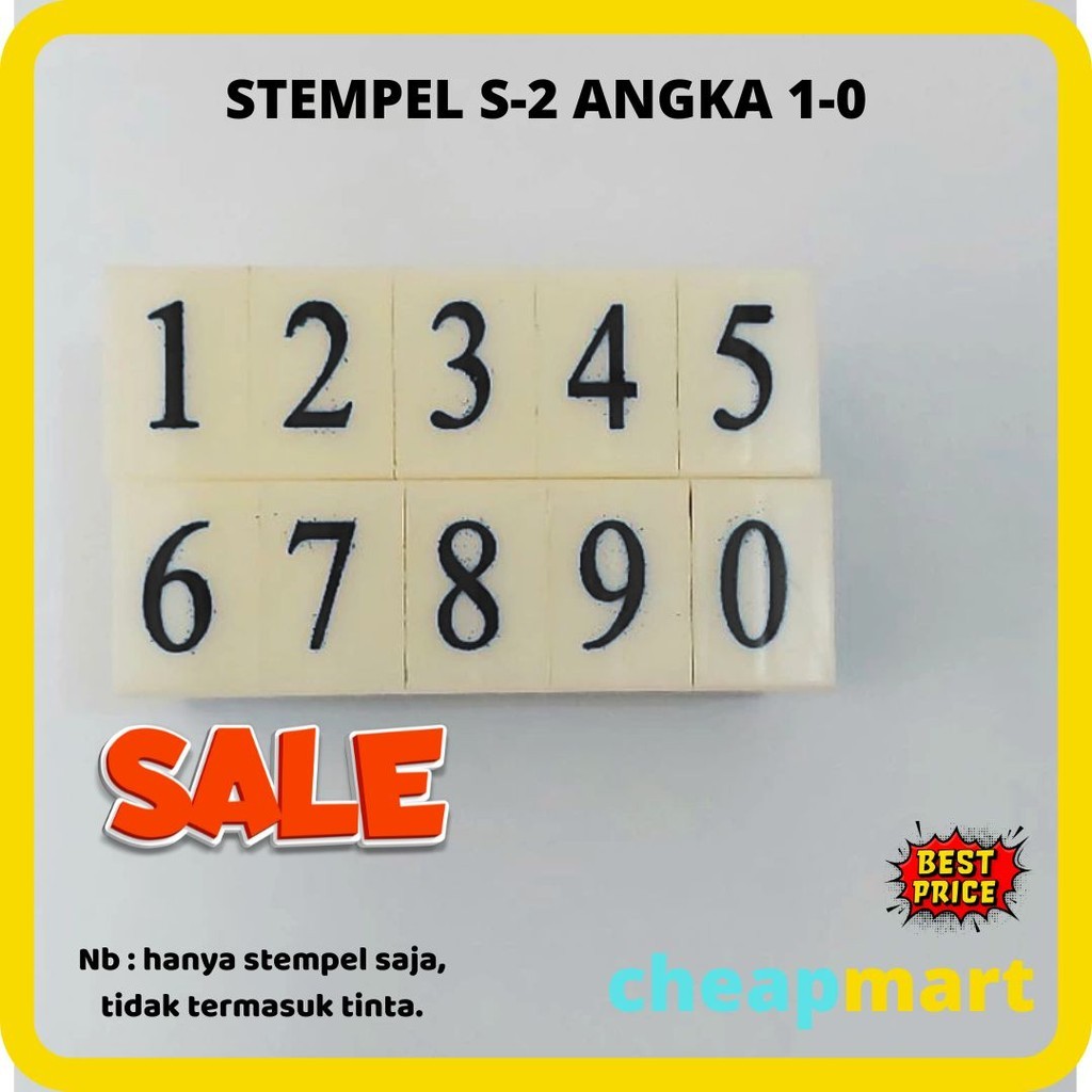 

[Min-3] Stempel S-2 Angka 1-0 Number Stamp Tanggal Stempel Angka Rakitan