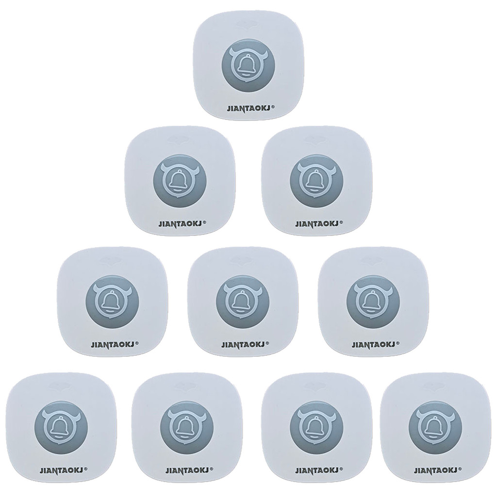 Wireless Calling System 10Pcs Waterproof Restaurant Pager Service Calling Call Button For Bar Coffee