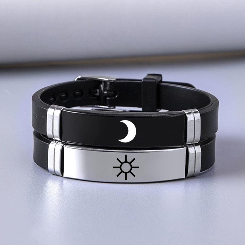Gelang Couple Moon Sun / Gelang Karet Silicone / Bulan Matahari / Gelang Pasangan Bestie