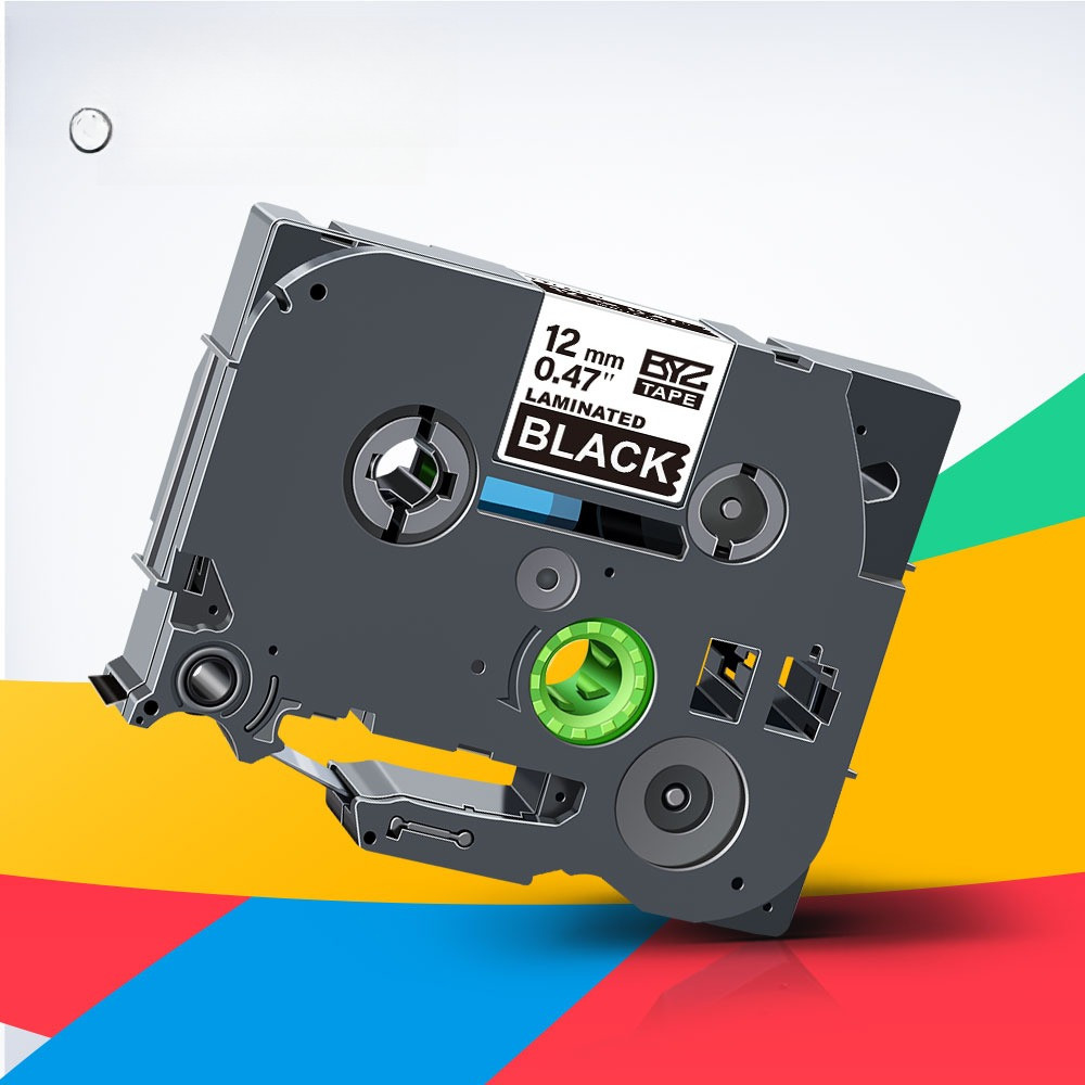 

12mm tz135 Laminated Label for Brother tz 135 tz-135 White on Clear Compatible for Brother Label Printer PT-E100 PT-E105 PT-E110