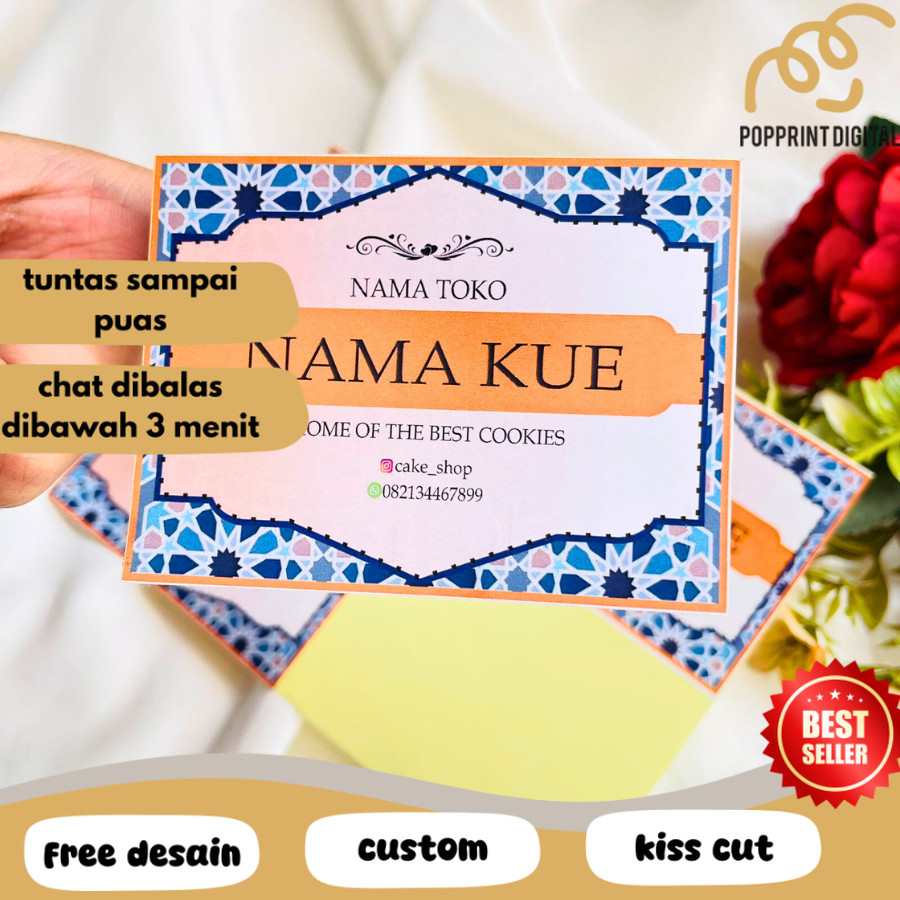 

PpD Sticker Toples PERSEGI Custom Lebaran / Idul Fitri / Ramadan / Puasa / Stiker Toples / Packaging