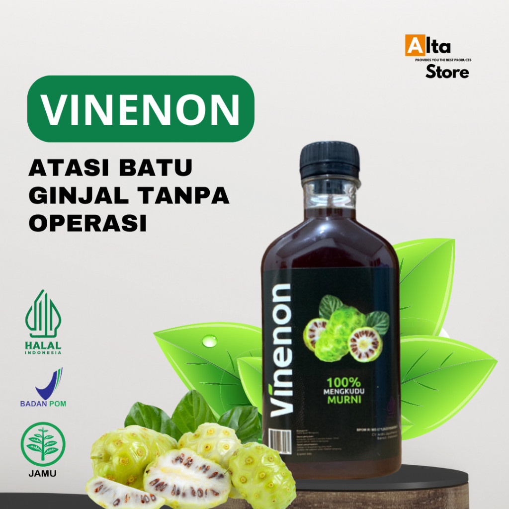 

Vinenon Cuka Mengkudu Asli Hancurkan Batu Ginjal Melancarkan Purin Tubuh Original