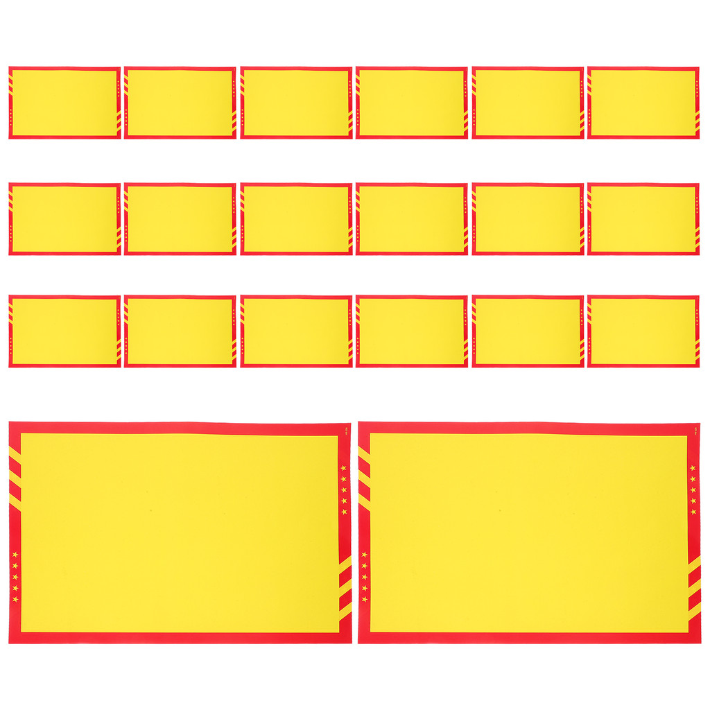 

20 Pcs Poster Advertising Paper Blank Sale Signs Label Price Tags of Yellow Holder for Shopping