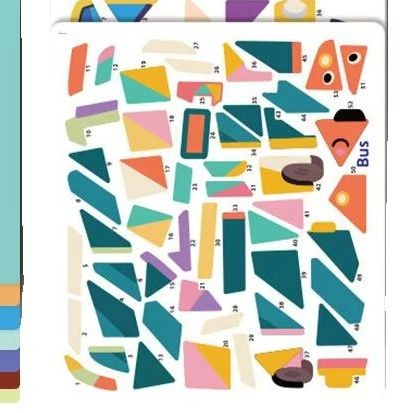 

：Kawaii Paper Sticker Books (18 Sheets) | 3D Geometric, Educational Toys, DIY Handmade Kit with Cute Animals - Kids Gift