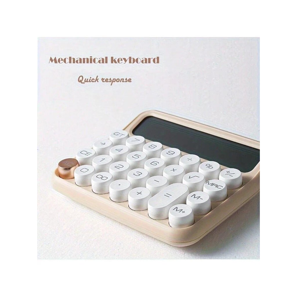 

1pc, Aesthetic Calculator Desktop 12 Digit With Large LCD Display, Candy Color Calculator Big Buttons, Sensitive Buttons, Calcul