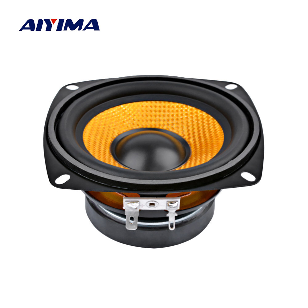 AIYIMA 4 Inch Audio Portable Woofer Speaker 4 Ohm 15W Rubber Edge Braided Basin Bass Loudspeaker Lar
