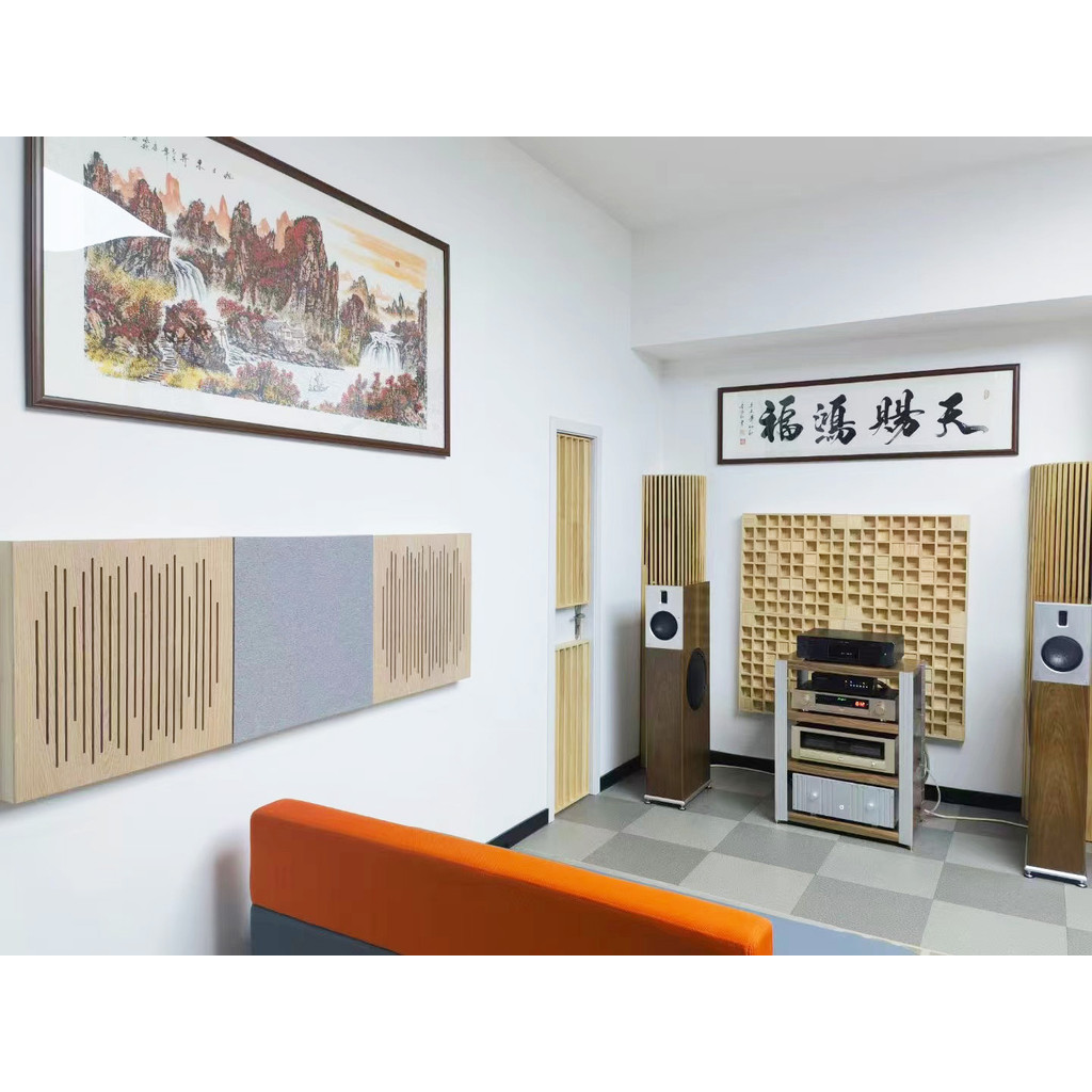 

Brand New Japan/Korea Pine Wood Soundproof Wall Panels Bass Trap for HIFI Room Low-Frequency Corner Sound Absorber Standing Wave