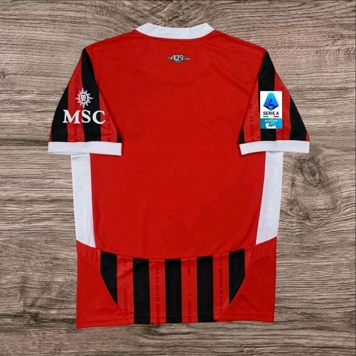 JERSEY BOLA MILAN HOME FULL PATCH 2024 2025 BEST QUALITY