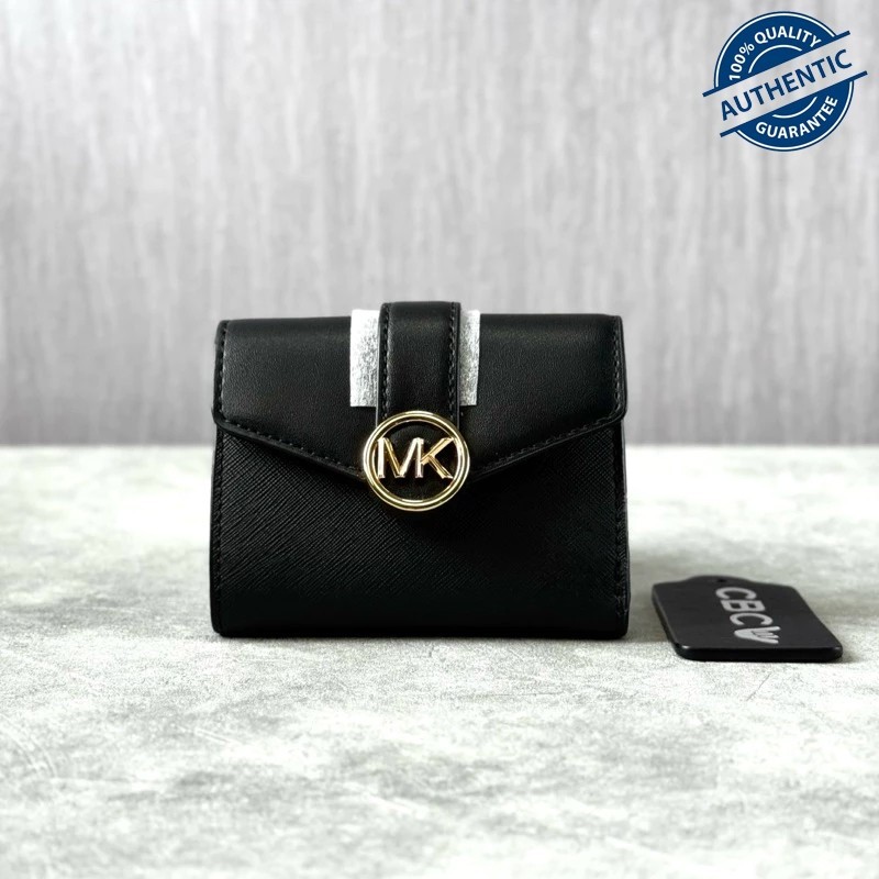 CBC - Dompet MK Carmen Medium Bifold Wallet Black Ready New