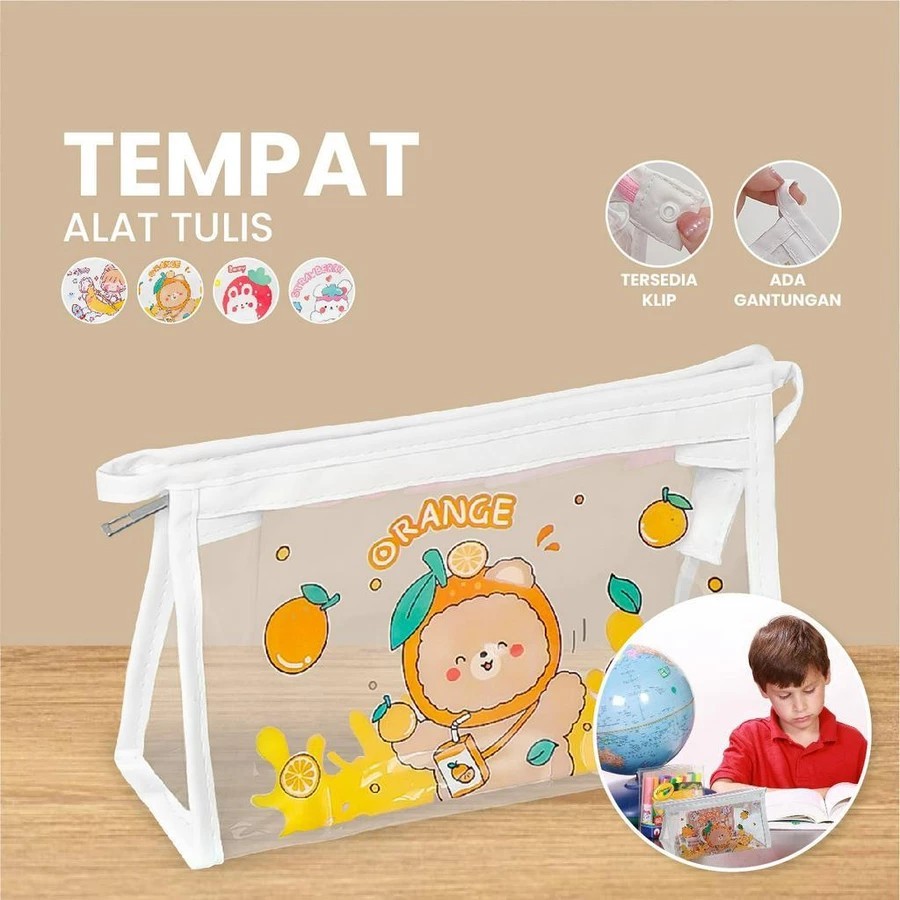

FF TEMPAT PENSIL KARAKTER TRANSPARAN POUCH SERBAGUNA TAS KOSMETIK TRAVEL MULTIFUNGSI ECER2 S-PC007