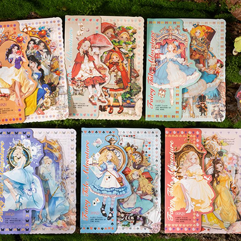 

30pcs Fairytale Adventure Series Fairytale Theme Collage PET Sticker Pack Handbook Collage DIY Scrapbook Envelope Postcard Card
