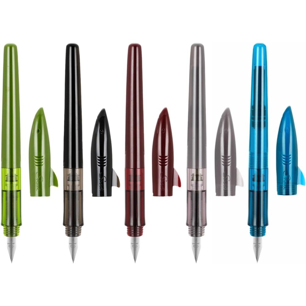 

Jinhao Cute Shark Shape Fountain Pen 0.5mm F Nib Writing Ink Pens for Business Office Supplies Student Stationery Set of 5 PCS