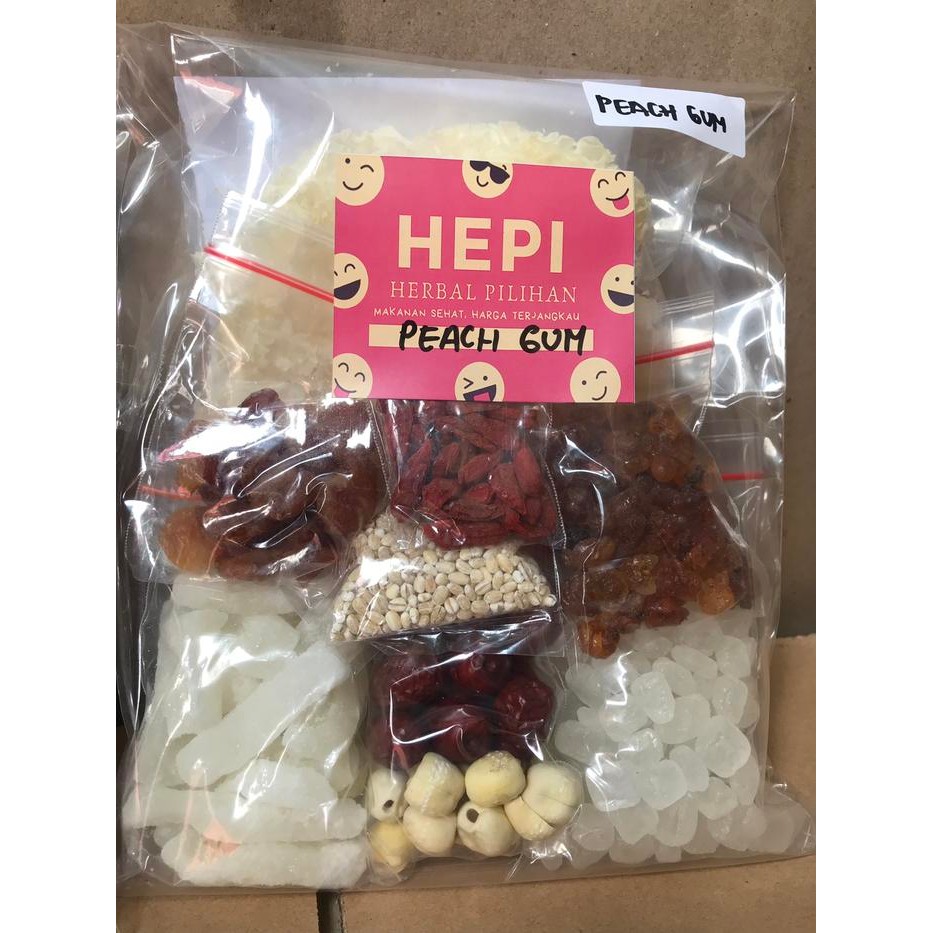 

Peach gum dessert collagen paket lengkap 9 macam isi banyak - 9 in 1