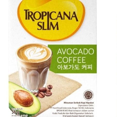 

Tropicana Slim Avocado Coffee Bebas Gula Kopi Rasa Alpukat Isi 4Sachet