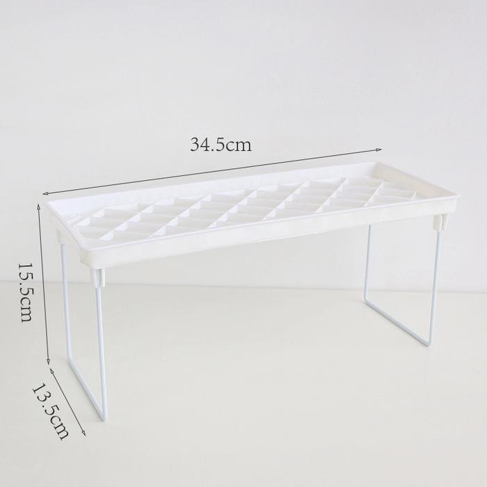 TERBARU Rak meja stationery / rak meja kamar / rak organizer buku kosmetik - Putih Kecil