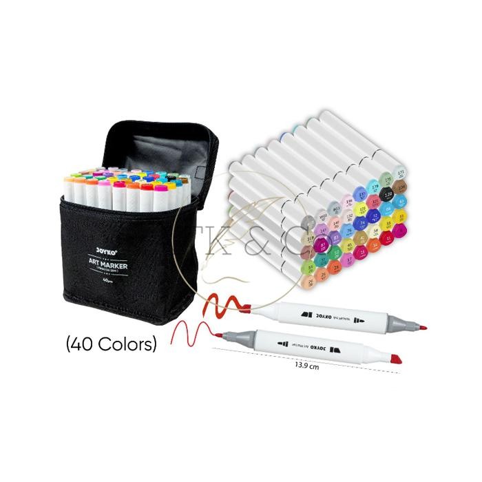 

Art Marker Joyko ARMK-66-40 Colors - Spidol Sketsa Seni Warna Joyko