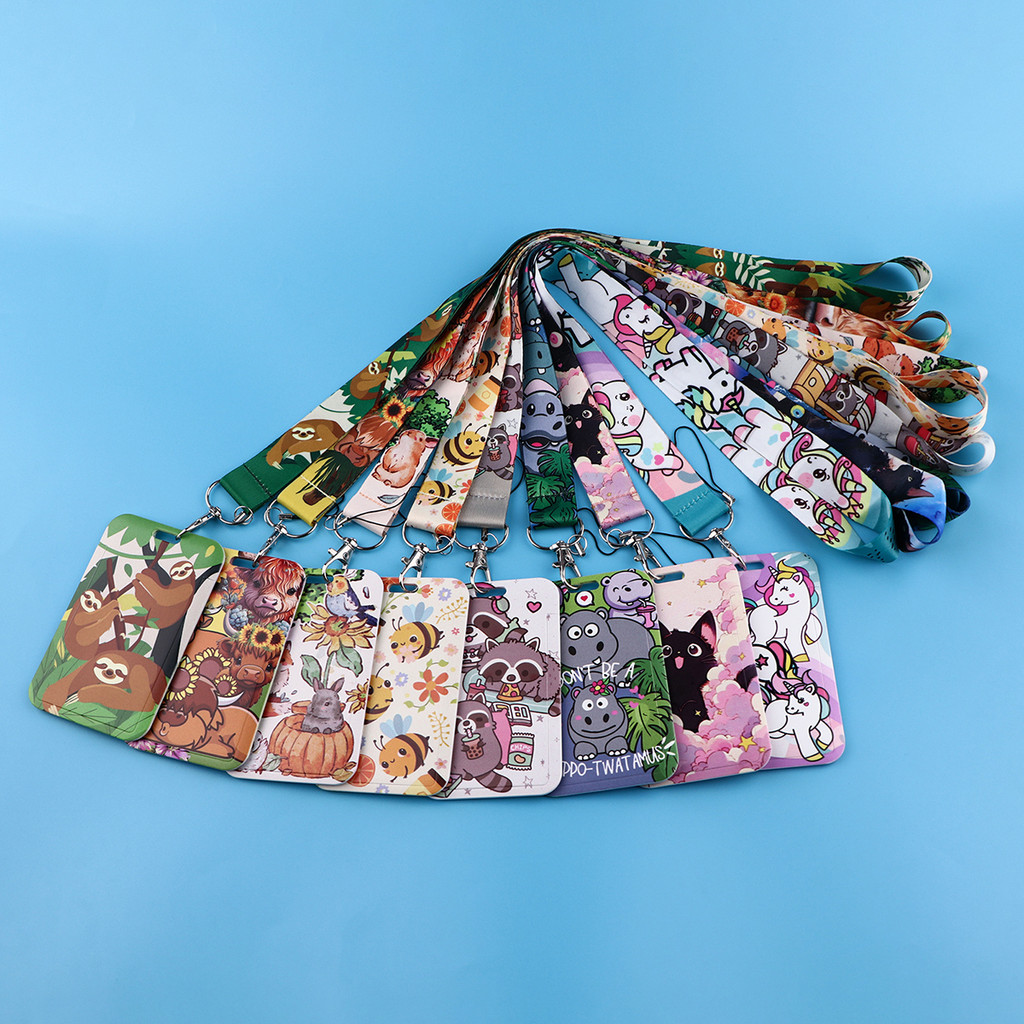 

Animal Kawaii Lanyard For Keychain ID Card Cover Passport Student Cellphone USB Badge Holder Cosplay Neck Straps Accessories