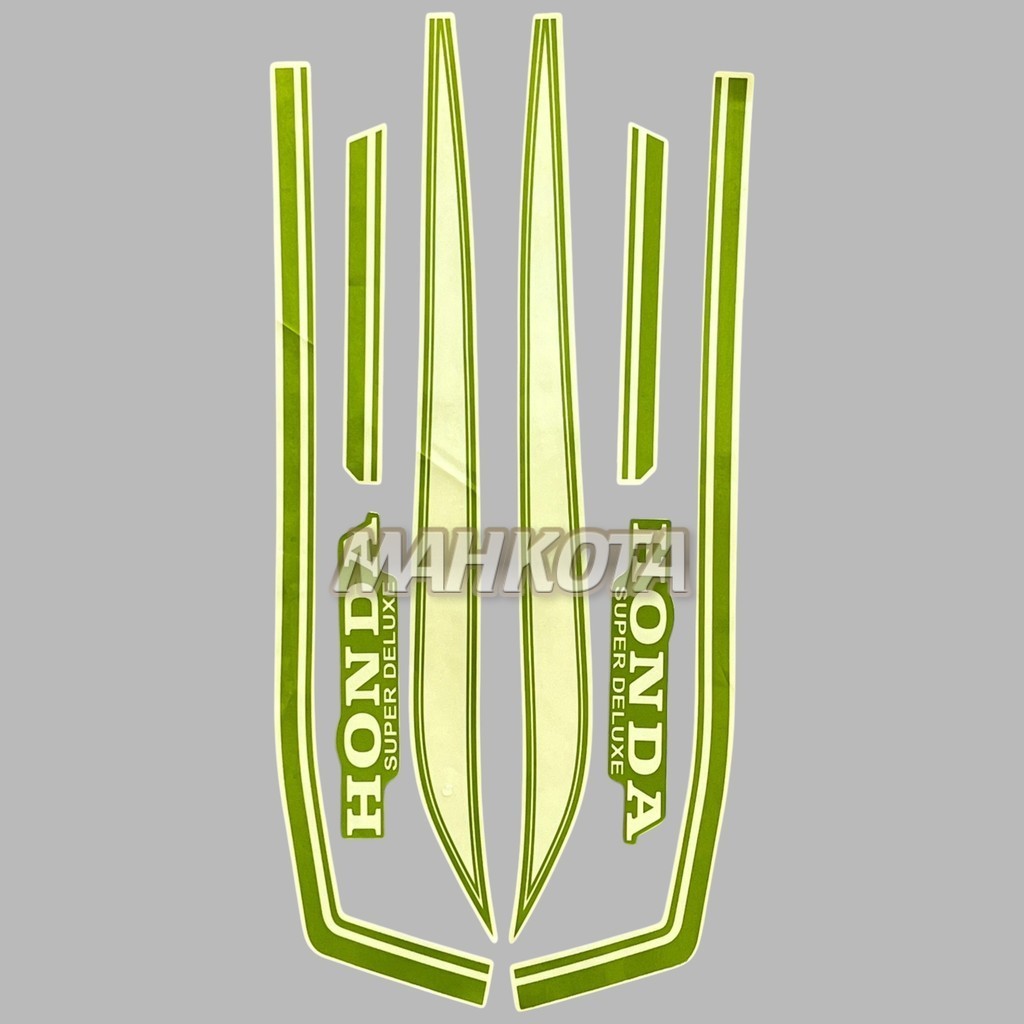 Striping Stiker Honda GL 100 Hijau gl100 list body standar Berkulitas Original Transparan