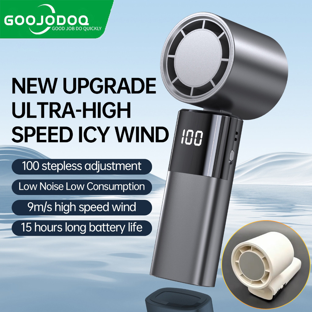 

GOOJODOQ 4000mAh Turbo High Speed Mini kipas Bisa dilipat Mini Fan Rechargeable Handheld Portable Strong Wind 100 Gear Kipas Angin pendinginan Cepat