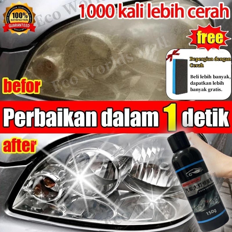 Pembersih lampu mobil dan motor headlamp polish 150g pengkilap kaca lampu kuning cairan pembersih ka
